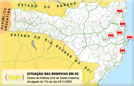 fonte: Defesa Civil/SC